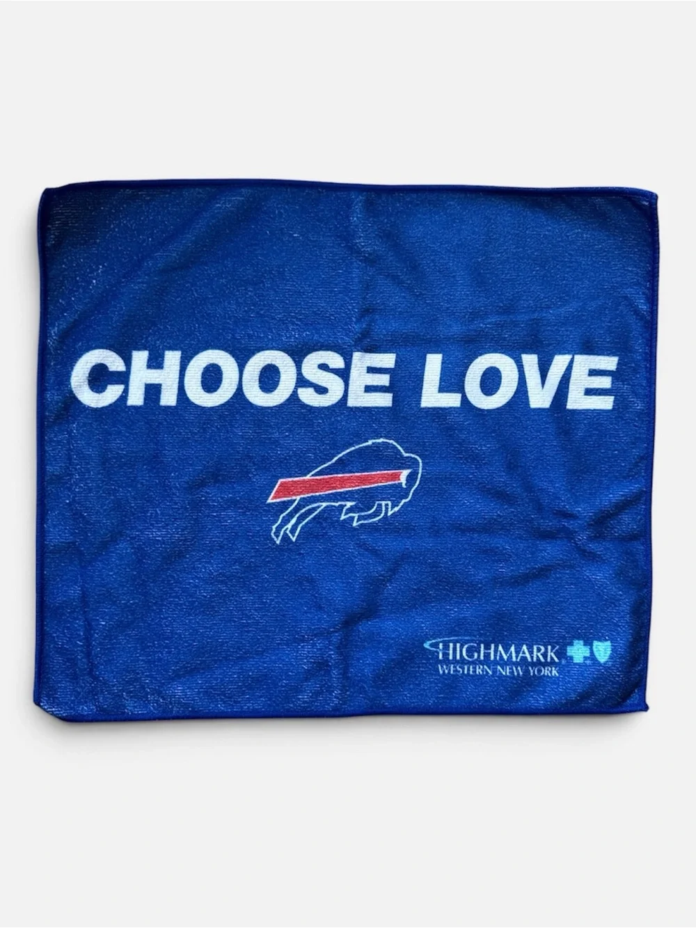 Buffalo Bills NFL football rally towel “Choose Love”